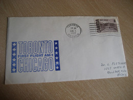 TORONTO Chicago 1967 To Boulder First Flight AM-1 Cancel Cover CANADA USA - Premiers Vols