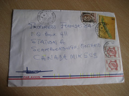 ABIDJAN 1988 To Scarborough Canada Air Mail Cancel Cover IVORY COAST COTE D'IVOIRE - Ivory Coast (1960-...)