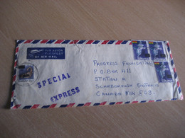 ACCRA 1988 To Scarborough Canada Rufous-Crowned Roller + Scorpion EXPRESS Air Mail Cancel Cover GHANA - Ghana (1957-...)