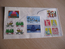 HAWAII Label TB Mistletoe 1975 Cancel Cover USA + 12 Other Poster Stamp Vignette Tuberculose Health - Autres & Non Classés