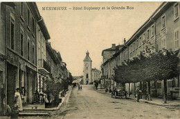 Méximieux * La Grande Rue Et Hôtel Duplessy * Automobile Voiture Ancienne - Unclassified