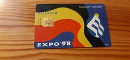 Phonecard Belgium - Flag, Expo 98 - Con Chip