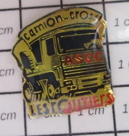 911d Pin's Pins / Beau Et Rare / THEME : SPORTS / ASCC CAMION CROSS LES ROUTIERS - Automobilismo - F1