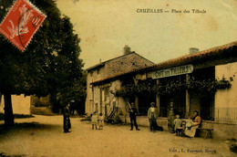 Cruzilles * La Place Des Tilleuls * Café Des Tilleuls * Villageois - Ohne Zuordnung