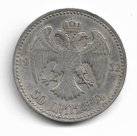YOUGOSLAVIE - 50 DINARS 1932 ARGENT - Yugoslavia