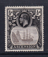 Ascension: 1924/33   KGV - Badge Of St Helena    SG10    ½d  MH - Ascension