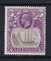Ascension: 1924/33   KGV - Badge Of St Helena    SG17    8d  MH - Ascension