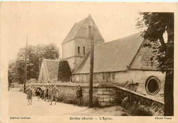 Serches * Rue Et Vue Sur L'église Du Village - Other & Unclassified