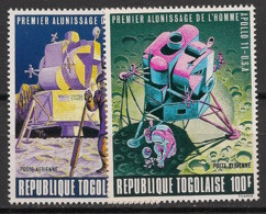 TOGO - 1969 - Poste Aérienne PA N°Yv. 109 à 110 - Homme Sur La Lune - Neuf Luxe ** / MNH / Postfrisch - Togo (1960-...)