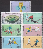 ALBANIA 1418-1424,used,football - Used Stamps