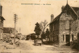 Guignicourt * Rue Et Vue Sur La Poste * Ptt * Attelage - Other & Unclassified