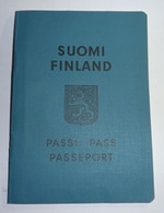Finnland 1957 Passport Reisepass Passeport W Revenue Stamps - Documenti Storici