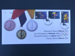 BELG.2004 3303-3305 Numisletter TB, Muntbrief :  Jeux Olympiques D'Athènes - Numisletter