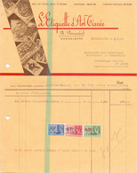 Factuur Facture - Koekelberg - L'Etiquette D' Art Tissée - 1937 - Printing & Stationeries
