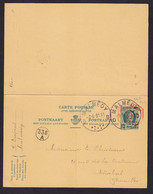 302/37 -- Entier Postal No 84 II M1 - Double Avec REPONSE Utilisé MALMEDY 1931 Pour BRUXELLES - Réponse Neuve - Cartes Postales 1909-1934