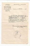 Courrier , Préfecture De La VIENNE, Direction Départementale De La Santée , Poitiers , 1950, 3 Scans, Frais Fr 1.75 E - Unclassified