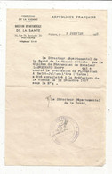 Courrier , Préfecture De La VIENNE, Direction Départementale De La Santée , Poitiers , 1950, 3 Scans, Frais Fr 1.75 E - Ohne Zuordnung