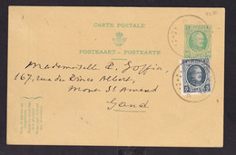 303/37 -- Entier Postal No 79 II  -  Avec TP Complémentaire Houyoux 5 C , Utilisé à ST VITH 1928 Pour GAND - Cartes Postales 1909-1934