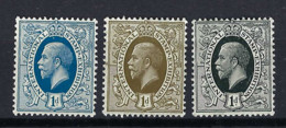 GRANDE BRETAGNE 1912: Vignettes De La "International Stamp Exhibition" De Londres, 3 Couleurs, Neufs** - Cinderelas