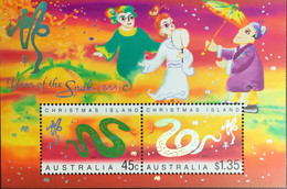 Christmas Island 2001 Year Of The Snake Minisheet MNH - Christmas Island