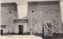 CPA - EGYPTE - ASSUAN - LE TEMPLE DE PHILAE - Relief Du Grand Pylone - LL - Assuan