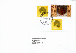 Brief Von 4861 Schörfling Am Attersee Mit 85 Cent Mischfrankatur Josef Maria Olbrich 2022 - Storia Postale
