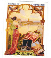 MODERN POSTCARD FORIEGN RAIL  POSTER ADVERTISING       TOULOUSE  CARD NO LA/A 91 - Advertising