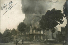 Vichy * Carte Photo * Incendie Des Magasins Galeries Parisiennes , Le 12 Août 1911 * Catastrophe - Vichy