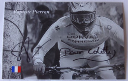 Baptiste PIERRON - Dédicace - Hand Signed - Autographe Authentique  - - Radsport