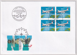 MiNr. 1609 Schweiz1997, 11. März. 50 Jahre Nordatlantikflüge Der Swissair - Flugzeug Douglas DC-4 - Sonstige Dokumente