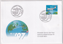 MiNr. 1609 Schweiz1997, 11. März. 50 Jahre Nordatlantikflüge Der Swissair - Flugzeug Douglas DC-4 Gelaufen Genf-New York - Erst- U. Sonderflugbriefe