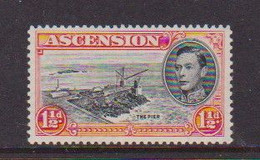 ASCENSION  ISLANDS    1939    1 1/2d  Black  And  Carmine    Perf 13    MH - Ascension