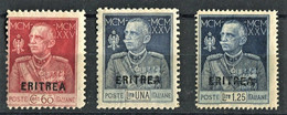 ERITREA 1925 GIUBILEO  SERIE CPL. 3 V.  ** MNH - Eritrea