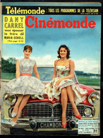 Revue "TELEMONDE CINEMONDE" - N° 1262 - Sep 1958 - Couverture: Pascale AUDRET Et Evelyne DANDRY. - Cinema