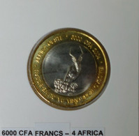 Guinea-Bissau - 6000 Francs CFA (4 Africa) 2004 (Fantasy Coin) (#1352) - Guinea-Bissau