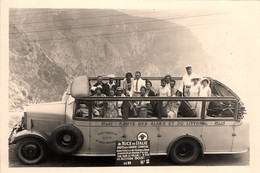 Nice * Carte Photo * Autobus Autocar PLM , Route Des Alpes Et Du Littoral * Bus Car - Otros & Sin Clasificación