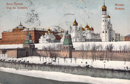 CPA - RUSSIE - Carte Colorisée - MOSCOU - Vue Du Kremlin - Russie