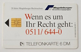 GERMANY Phone Card Telefonkarte Deutsche Telkom 1993 6DM 6000 Units Have Been Issued - Otros & Sin Clasificación