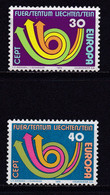 LIECHTENSTEIN, 1973, MNH Stamp(s) , Europe CEPT, Michel Nr(s). 579-580, Scannr. M22413 - Nuevos