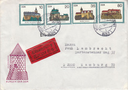 ALLEMAGNE RDA DDR LETTRE EXPRES DE WILHELM PIECKA STADT GUBEN POUR HAMBOURG 1984 - Cartas