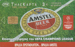 Greece, X1625, Amstel Beer Football, Code 1265, 2 Scans. - Grèce
