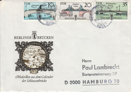 ALLEMAGNE RDA DDR LETTRE DE WILHELM PIECKA STADT GUBEN POUR HAMBOURG 1985 - Cartas