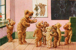 Ours Humanisés * CPA Illustrateur * Ours En Peluche Teddy Bear * école Classe Professeur élèves écoliers Enfants - Osos