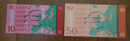 2 Billets Euro Spécimen Sample  Diebold - Fictifs & Spécimens