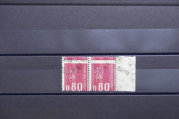 FRANCE - N° 1816 Bequet 80 Ct En Paire Variété  De Piquage - Oblitérés - L 128327 - Used Stamps