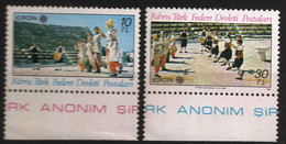 Turquie Chypre Turc RTCN 1981 N° 88 / 9 ** Europa, Folklore, Danse, Tambour, Musique, Flûte, Amphithéâtre, Costume - Other & Unclassified