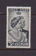 ASCENSION  ISLANDS    1948    Silver  Wedding    3c  Black    MNH - Ascension