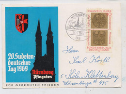 SUDETEN - 20. Sudetendeutscher Tag 1969 Nürnberg, Sonderpostkarte - Sudeten