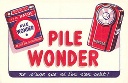 VIEUX PAPIERS BUVARD 13 X 21 CM PILES WONDER - Batterijen