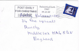 46177. Carta BAILE ATHA CLIATH (Eire) Irlanda 2000. NAVIDAD Samp, Slogan Christmas - Storia Postale